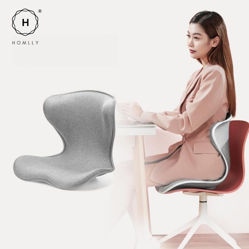 Homlly Trusby Ergonomic Chair Back Lumbar Support for Good Posture  Correction and Back Pain Relief