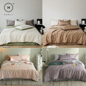 Homlly Jongii Tencel Cover Pillow Case Bedding Set (3/4pcs)