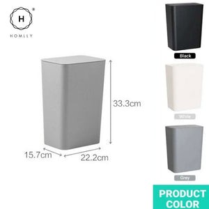 Homlly Slim Garbage Rubbish Trash Bin with Pop-Up Lid (3 Colors)