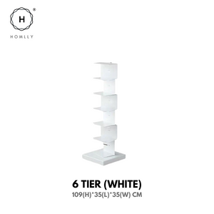 Homlly Sedii Invisible Vertical Standing Tower Rack Book Shelf