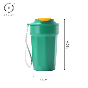 Homlly Dolii Insulated Vacuum Stainless Steel Thermal Travel Coffee Mug with Leakproof Lid (500ml)