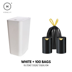 Homlly Slim Garbage Rubbish Trash Bin with Pop-Up Lid (3 Colors)