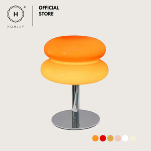 Homlly Mid Century Macaron Glass Table Lamp