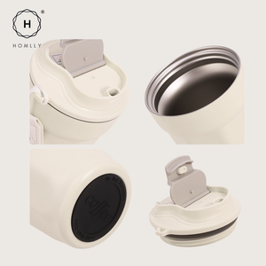 Homlly Dolii Insulated Vacuum Stainless Steel Thermal Travel Coffee Mug with Leakproof Lid (500ml)