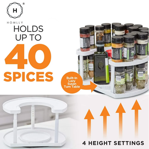 Homlly Spice Spinner Organizer Turntable Rack