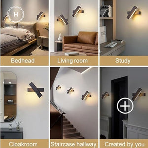 Homlly 330 Degree Rotating Bedside Wall Lamp