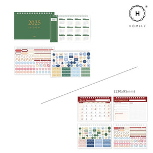 Homlly Calen Desktop Stand up Monthly Planner Calendar (2025)