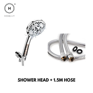 Homlly 10 Spray Modes High Pressure Handheld Shower Head with Filter, Hose & Bracket