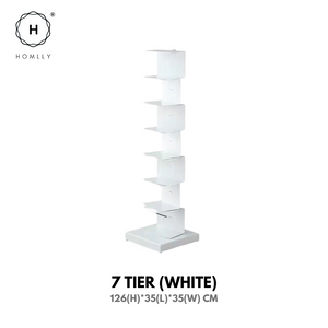 Homlly Sedii Invisible Vertical Standing Tower Rack Book Shelf