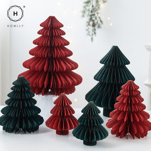 Homlly Paper Christmas Tree Table Hanging Decor Decoration Set