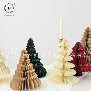 Homlly Paper Christmas Tree Table Hanging Decor Decoration Set