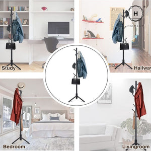 Homlly Ika Wooden Clothes Coat Rack