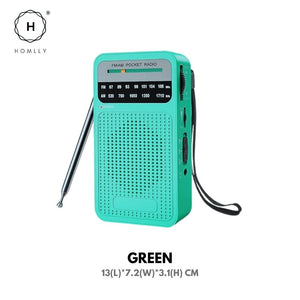 Homlly Portable Pocket Size FM/AM Radio with Loud Speaker