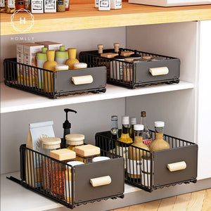 Homlly Todii Pull Out Kitchen Cabinet Organizer Tray