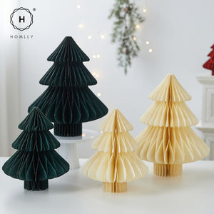 Homlly Paper Christmas Tree Table Hanging Decor Decoration Set