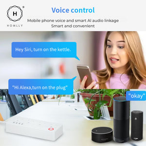Homlly Smart WIFI Power Strip 4 AC Outlets  4 USB Ports
