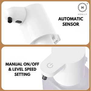 Homlly Automatic Sensor Adjustable Foaming Soap Gel USB C Rechargeable Dispenser (500mL)