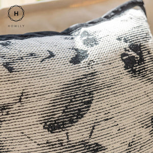 Homlly Achromatic Decorative Pillow Cushion Cover