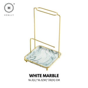 Homlly Marble Jewelry Cosmetic Organizer Display Stand