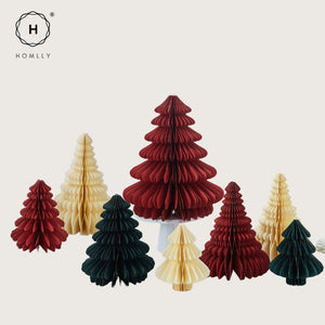 Homlly Paper Christmas Tree Table Hanging Decor Decoration Set