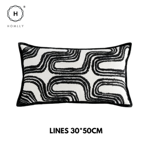 Homlly Luxii II Black Decorative Pillow Cushion Cover
