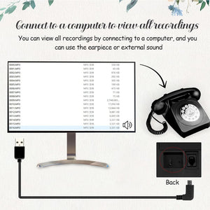 Homlly Retro Phone Recorder: Audio Guest Book Recorder for Parties and Weddings