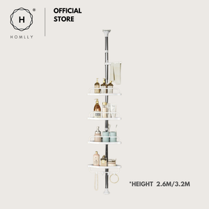 Homlly Extendable Toiletries Pole Rack