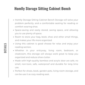 Homlly Storage Sitting Cabinet Bench