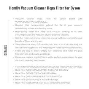 Homlly Vacuum Cleaner HEPA Filter for Dy son