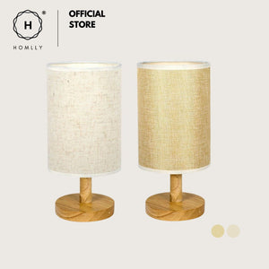 Homlly Minimalist Solid Wood Nightstand Lamp