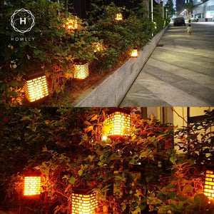 Homlly Outdoor Solar Lantern Lamp (Real Flame mode)