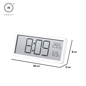 Homlly Smart Digital Alarm Clock with Stand Magnetic Attraction Indoor Temperature Humidity HD Screen Hour Date