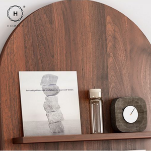 Homlly Nuii Mid-Century Solid Wood Standing Magazine Display Rack