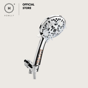 Homlly 10 Spray Modes High Pressure Handheld Shower Head with Filter, Hose & Bracket