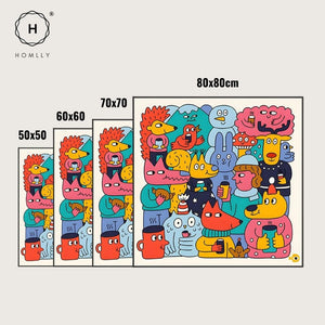 Homlly Whim Animal Frame Canvas Wall Art Decor