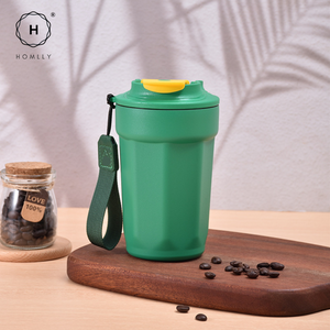 Homlly Dolii Insulated Vacuum Stainless Steel Thermal Travel Coffee Mug with Leakproof Lid (500ml)
