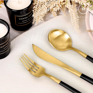 Homlly 24 Piece Stainless Steel Flatware Silverware Cutlery Set