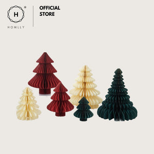 Homlly Paper Christmas Tree Table Hanging Decor Decoration Set