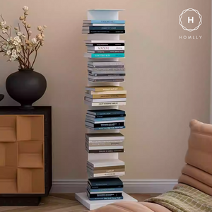 Homlly Sedii Invisible Vertical Standing Tower Rack Book Shelf
