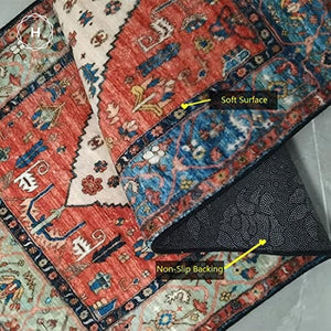Homlly Distressed Boho Arbia Faux Wool Floor Door mat Rug Carpet