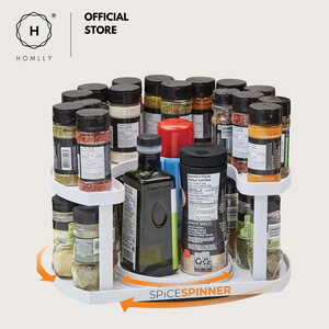 Homlly Spice Spinner Organizer Turntable Rack