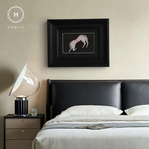 Homlly Minimalist European Vintage Black Framed Decorative Art Painting (40x35cm)