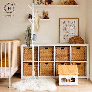 Homlly Ika Wooden Clothes Coat Rack