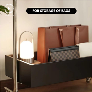Homlly Unii Hanging Clothes Stainless Steel Rack Cart with Storage on wheels