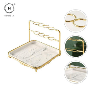 Homlly Marble Jewelry Cosmetic Organizer Display Stand