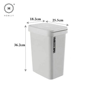 Homlly Rubbish Trash Bin with Lid (12L)