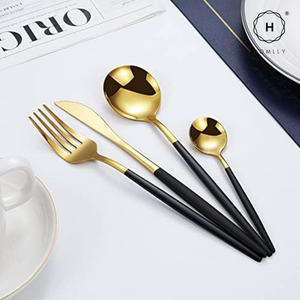 Homlly 24 Piece Stainless Steel Flatware Silverware Cutlery Set