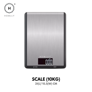 Homlly Digital Electronic Food Weighing Kitchen Scale (6 measurements, Up to 10kg)