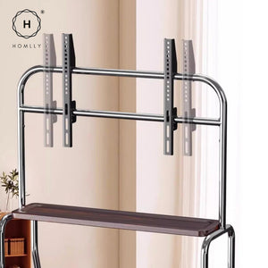 Homlly Portable Height Adjustable Tripod TV Mobile Stand on Wheels