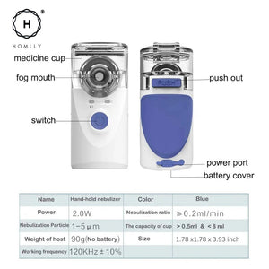 Homlly Portable Cool Mist Steam Inhaler Nebulizer